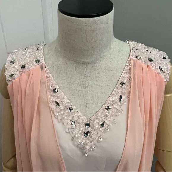 Marc Jacobs 100% Silk Bubble Drape Mini Dress Embellished Size 4 - Picture 2 of 16